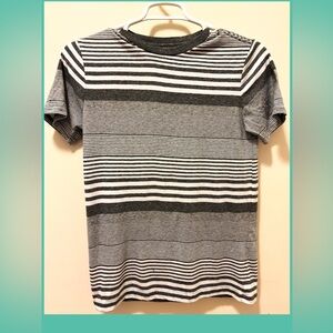 Mossimo Striped Gray and White T-Shirt